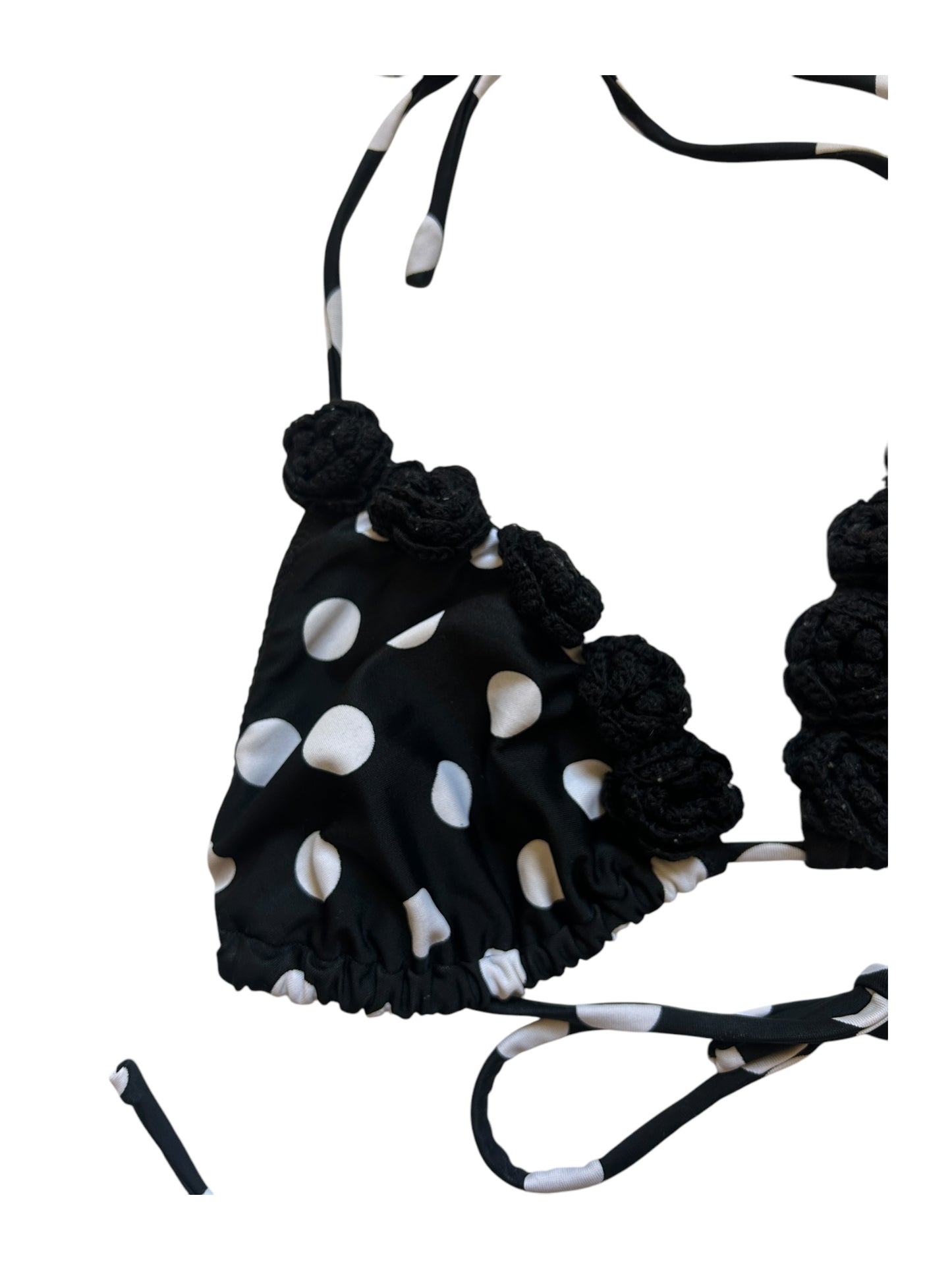 Black White Polka Dot Bikini - Size Extra Small/ Small