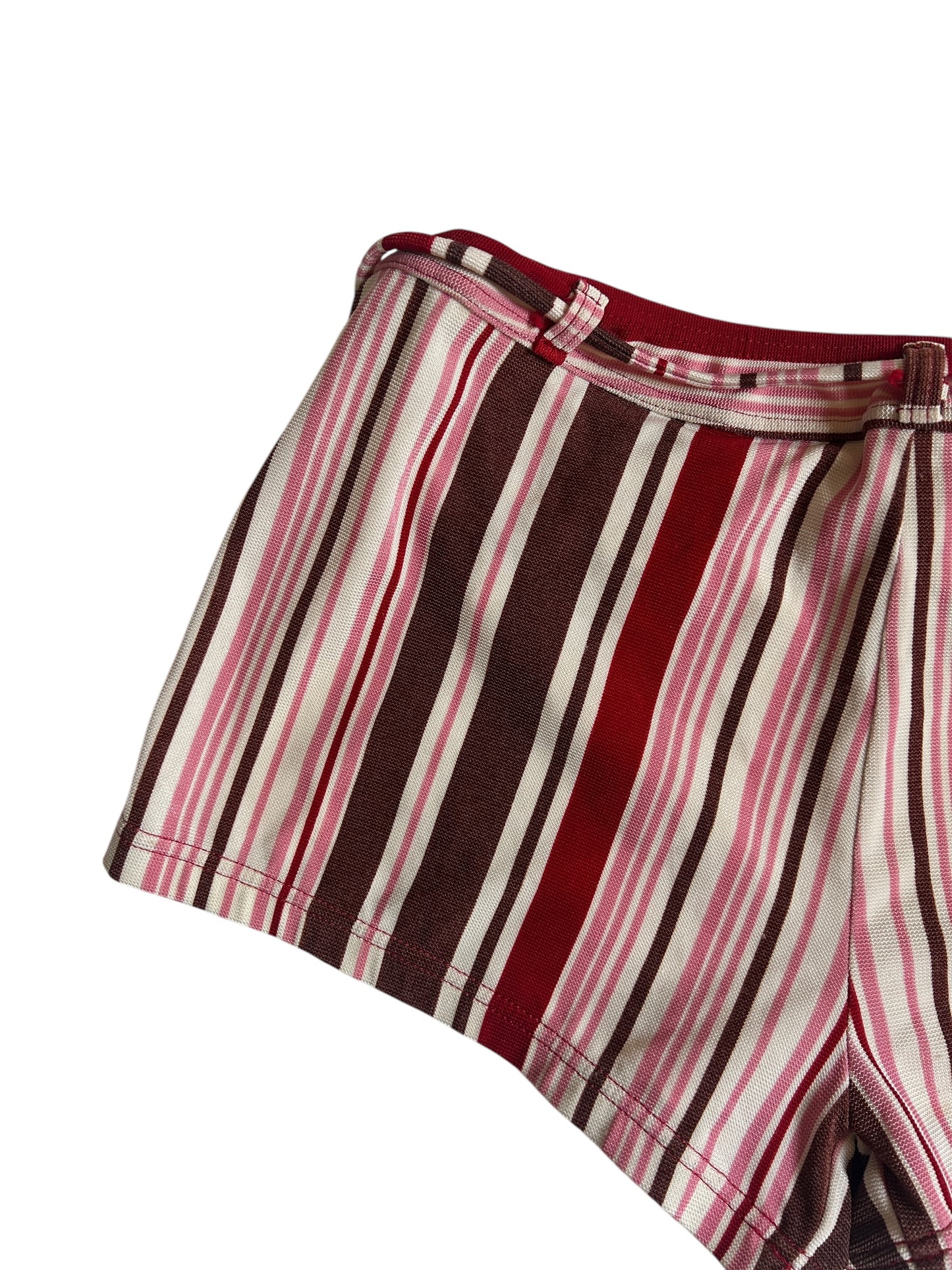 Pink Striped Micro Shorts - Size Extra-Small