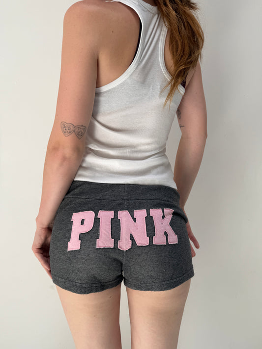 Grey Pink Victoria Secret Pink 86 Shorts - Size Medium