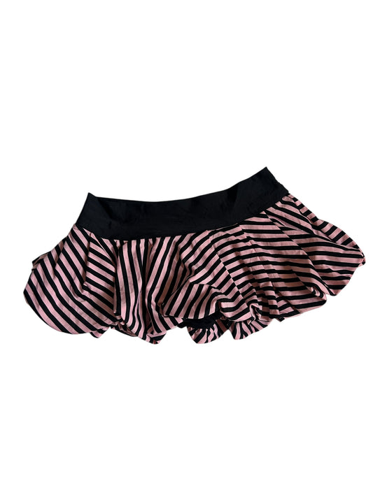 Pink Black Micro Striped Bubble Skirt - Size Small