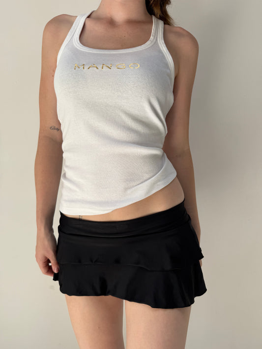 Black Mini Swim Skirt - Size Small