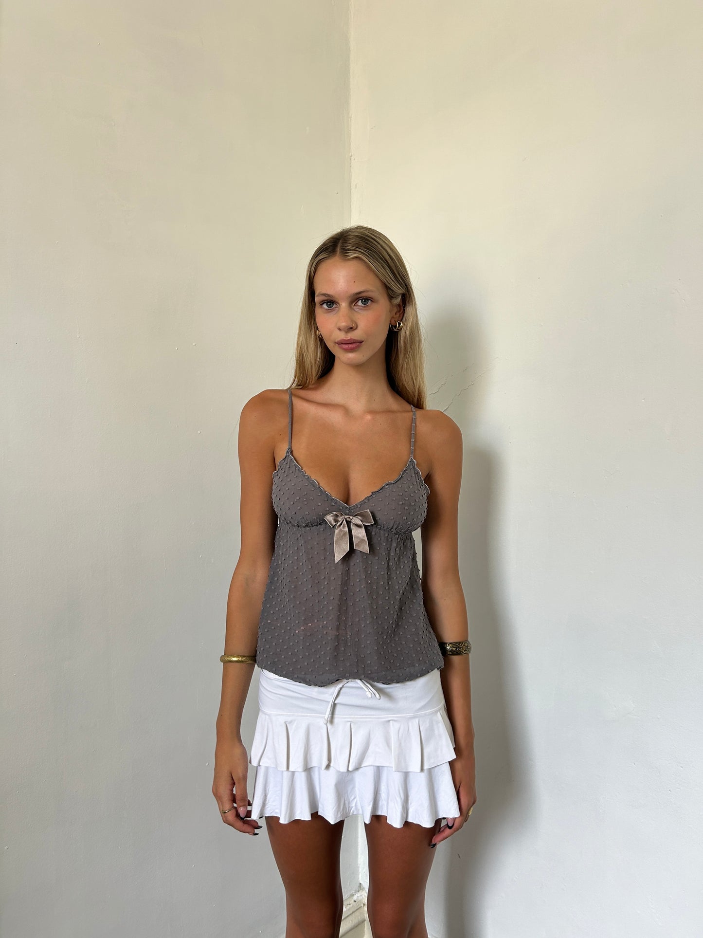 Brown/Grey Cami Top - Size Small