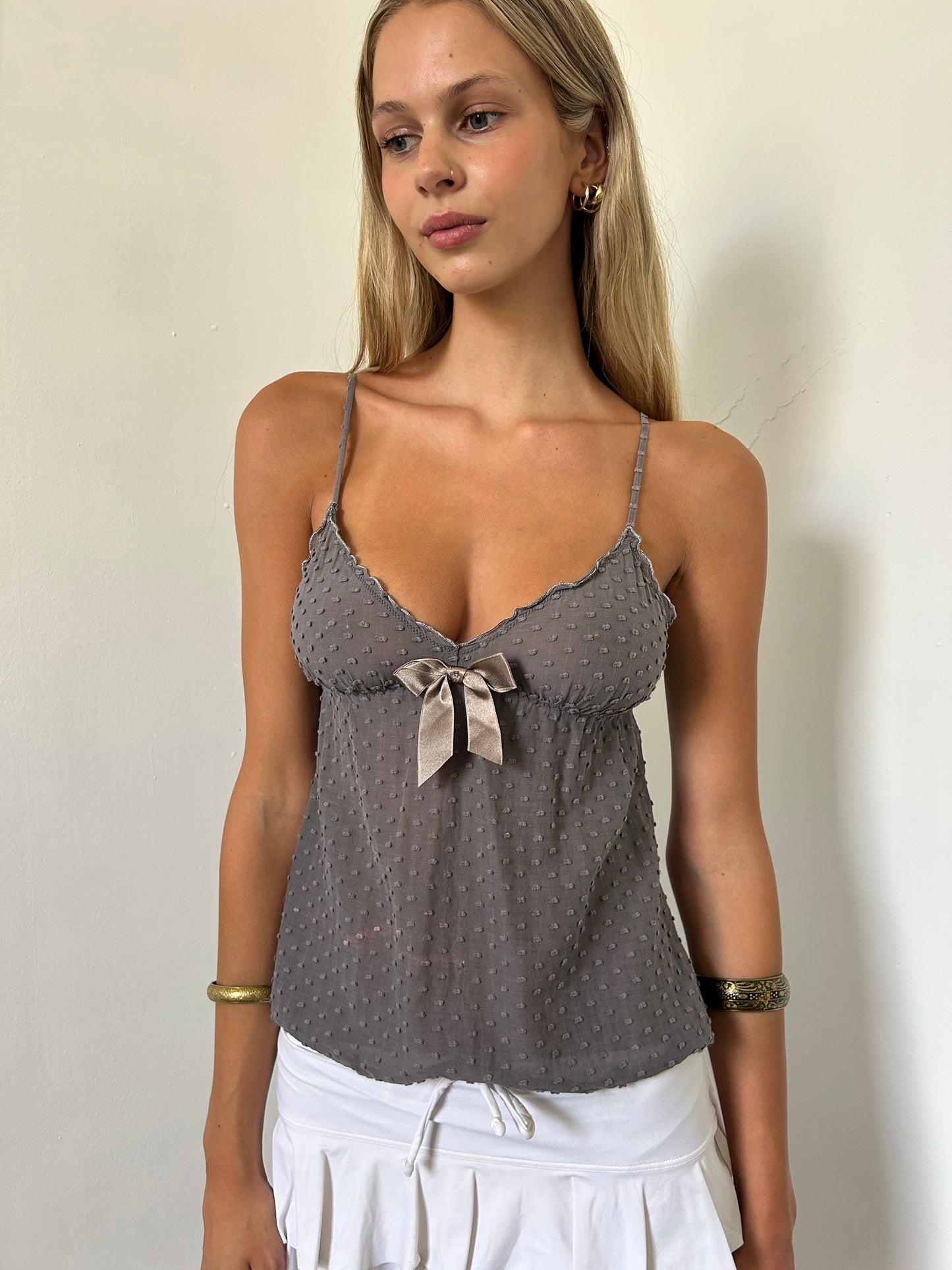 Brown/Grey Cami Top - Size Small