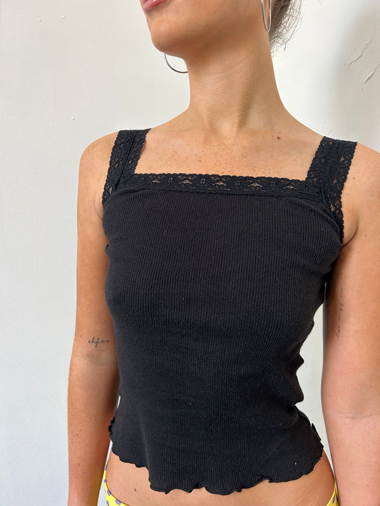 Black Cami Top - Size Small