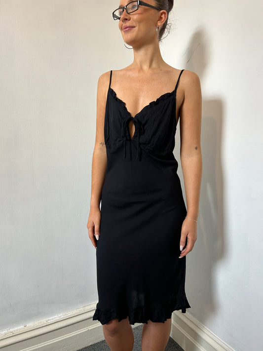 Black Long Midi Dress - Size Large