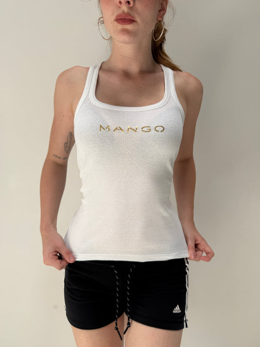 Mango White Gold Singlet - Size Small