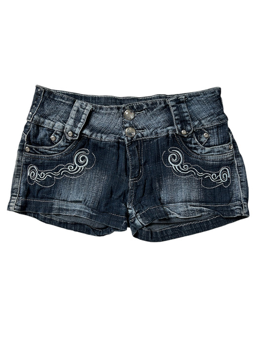 Denim Y2K Mini Shorts - Size Small