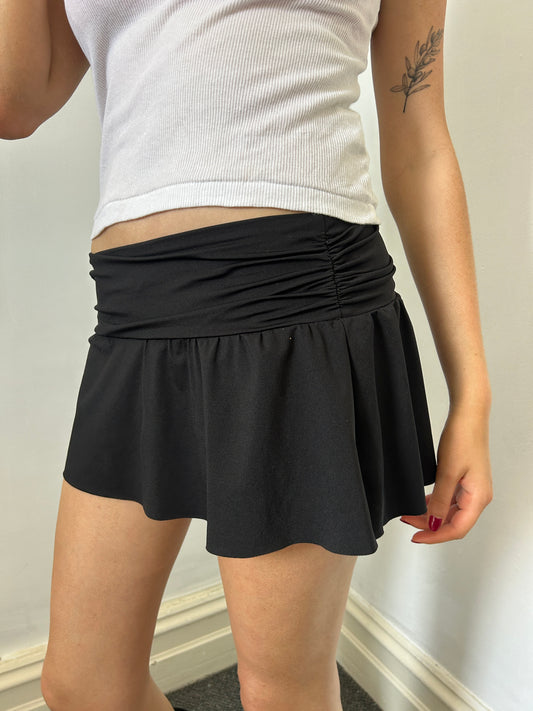 Black Mini Beach Skirt - Size Medium